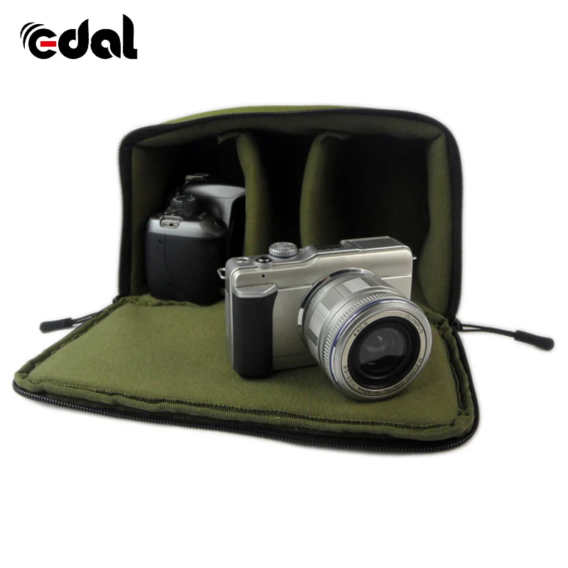 Универсальный Портативный полиэстер DSLR перегородка мягкая Камера сумка водонепроницаемый Встроенный чехол для камеры Сумка