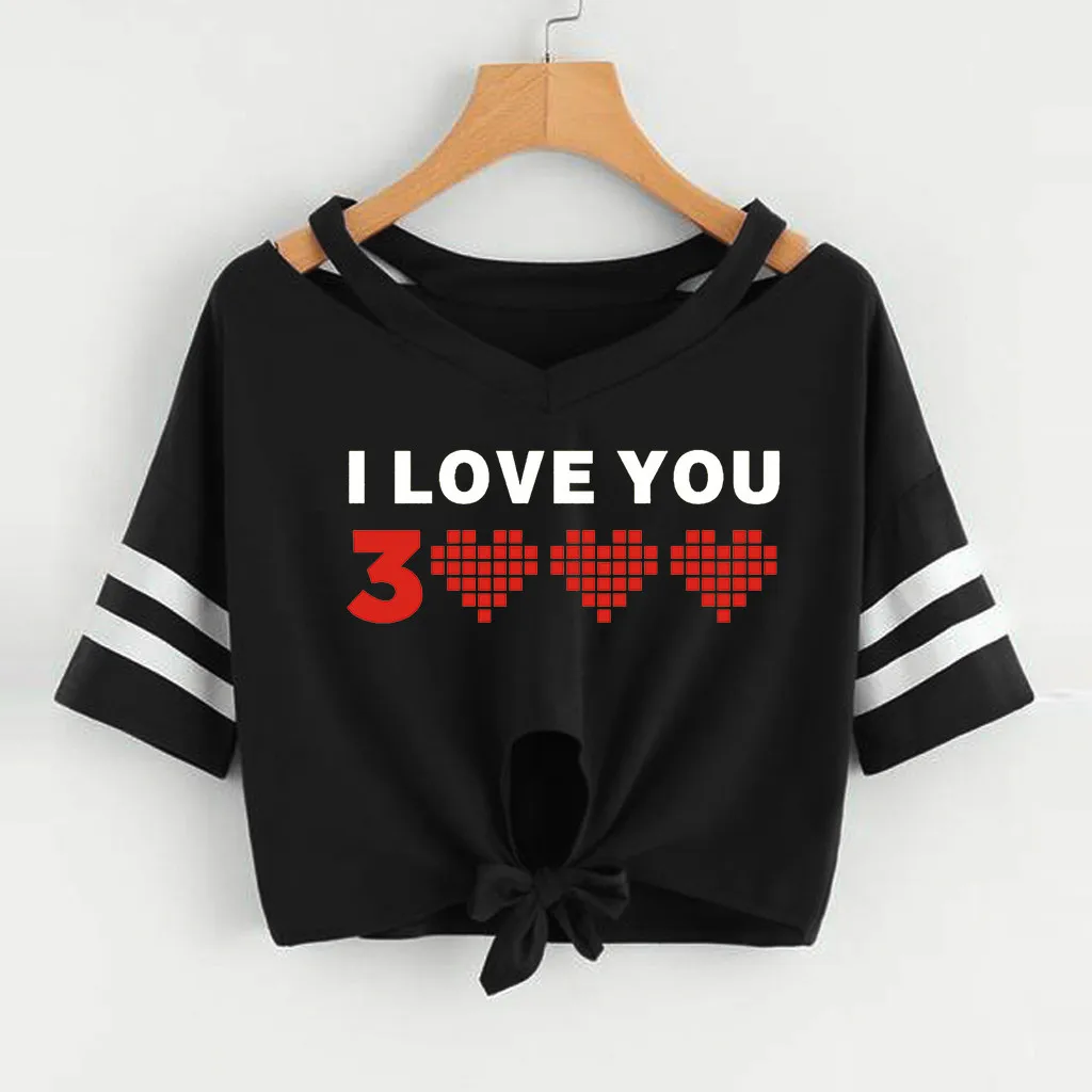Летняя женская футболка с коротким рукавом, Новое поступление, I Love You, 3000 раз, с принтом, женская одежда, лето, koszulka damsk# G9