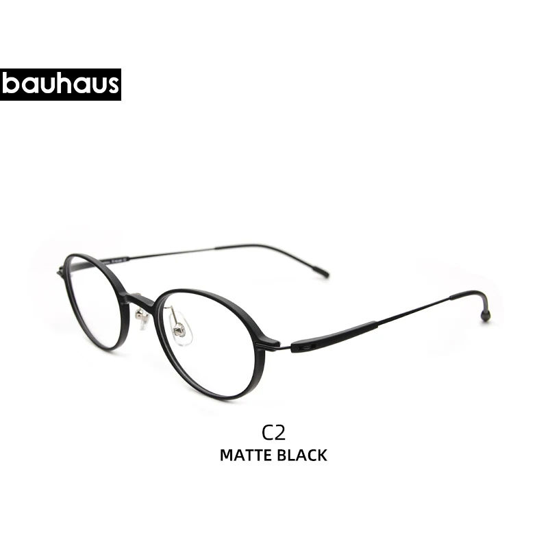 C2 2359 bauhaus дешевые круглые тонкие оправы для очков унисекс - Цвет оправы: C2