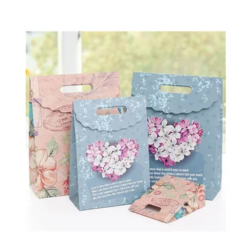 

10pcs Kraf Paper Bag with Ribbon and Thank You Gift Tag Gift Box Packaging Wrapping Wedding Party Favor Party Supplies