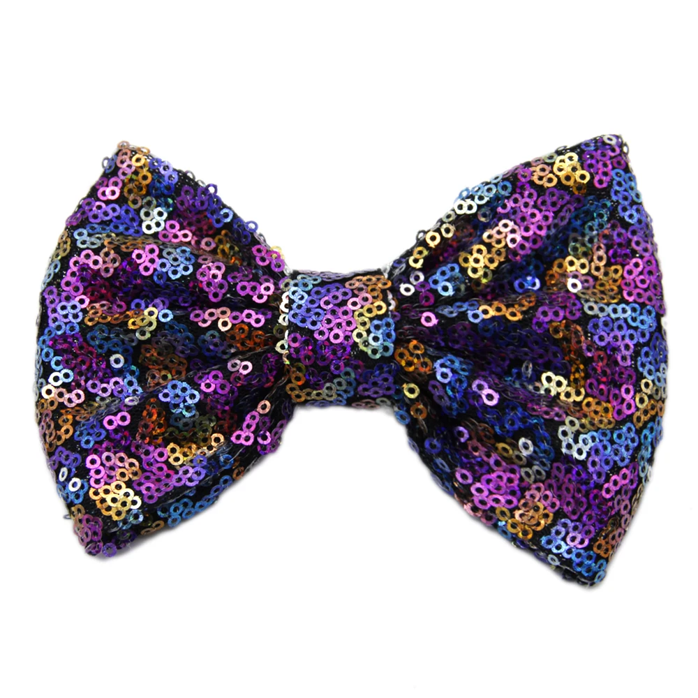 David accessories 5 ''5 шт. с блестками и бантом для девочек заколки для девочек блестящие ободок с большим бантом детский праздничный костюм «сделай сам» Головные уборы, 5Yc7965 - Цвет: 1093134018