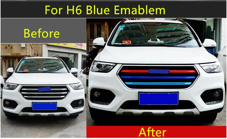ABS передняя гоночная решетка Украшенные молдинги для Great Wall Haval H6 H2 CCA001