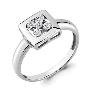

Ring AQUAMARINE with cubic, silver 925