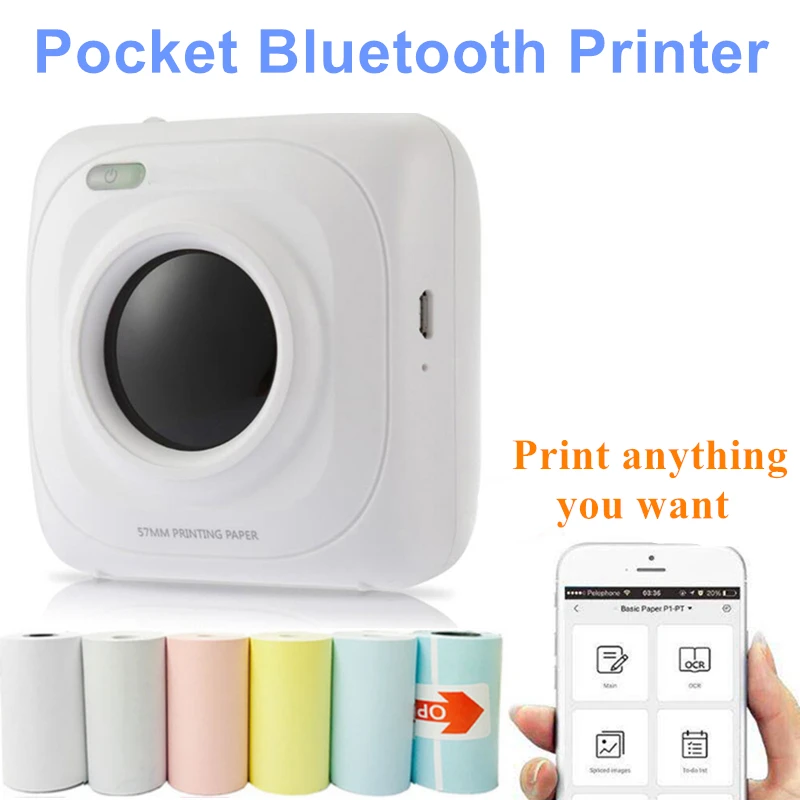 

PAPERANG P1 Photo Printer Portable Bluetooth Mini Printer Thermal Picture Printing Mobile Phone Wireless For Android iOS Windows