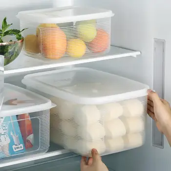 

Large Capacity Rice Barrel Refrigerator Organizer Classification Plastic Fresh Storage Box Fruit Vegetable Dry Sealed Grain