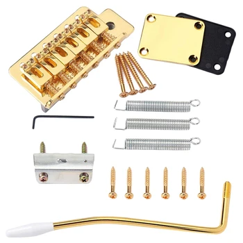 

Electric Guitar Tremolo Bridge with Neck Plate ST Replacement Musical Instrument Accessories