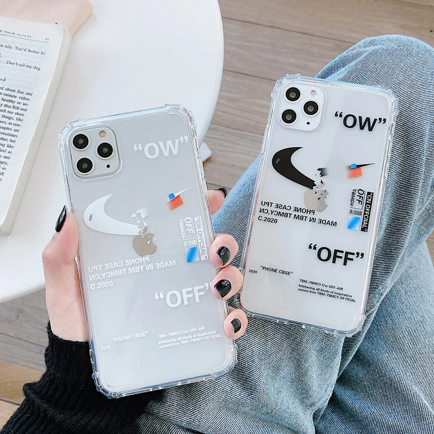 

ADOTRY Fashion phonecase For iPhone X Xs Max Xr 6 6s 7 8 Plus 11 Pro Max TPU case Individual broken hook transparent back cover