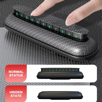 

Car Styling Temporary Parking Card Double phone Numbers Card Plate Press Hidden Stop Sticker For Car Auto Interior Accessories