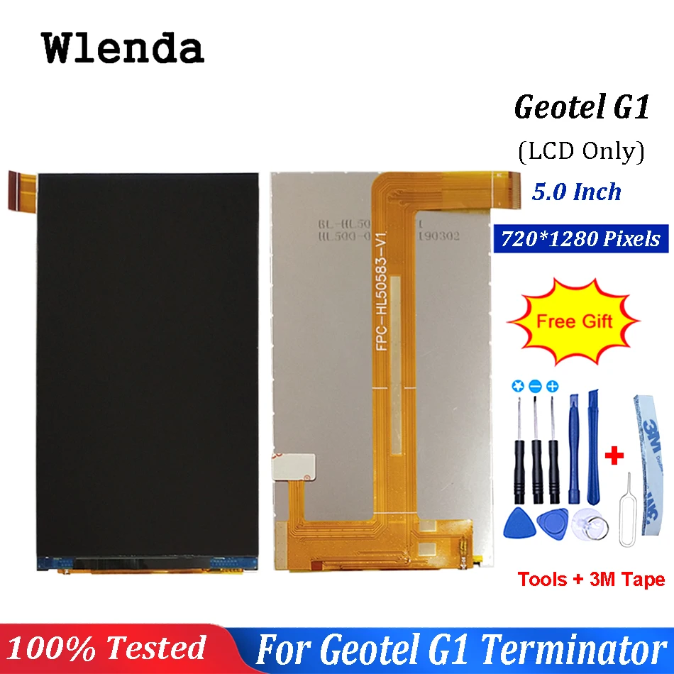 

For Geotel G1 LCD Display Screen Replacement Repair Part For Geotel G1 Terminator Mobile Accessories With Tools+Tapes
