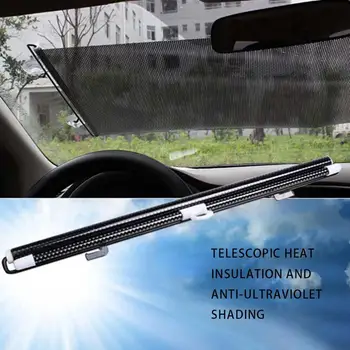 

Car Sunshade Curtain Anti-Uv Contraction Telescopic Window Front Back Windshield Sun Block Blinks Cover Suction Cup Universal