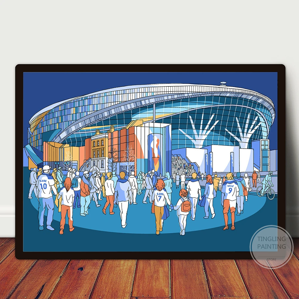 Fc Gooエジソンの公園 スタジアムのポスター キャンバス スケッチ 壁の芸術の絵 アイロン サッカーのテーマ 家の装飾 ファンへの贈り物 絵画 書道 Aliexpress