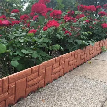 

fashion 6Pcs Garden Decorative Fence Plastic Lawn Grass Edging Barrier Yard Plant Flower Bed Border Fence Garden Decoration Fenc