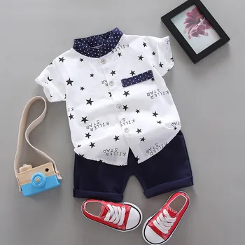 

Star Letter Gentleman T-shirt Tops Newborn Baby Boy Clothes Summer Fashion Cotton Shorts Casual Toddler Boys Clothing Sets