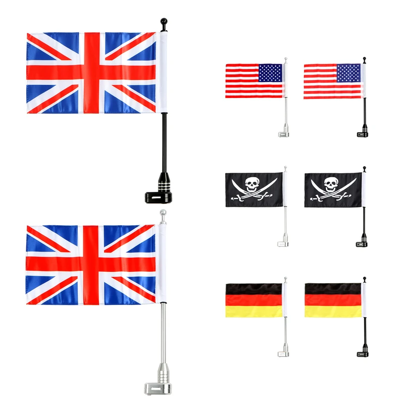 

1 Set New Motorcycle Rear Side Mount Flag Pole America Flag Moto styling For Honda Goldwing GL1800 GL1500 GL1200 2001-2011