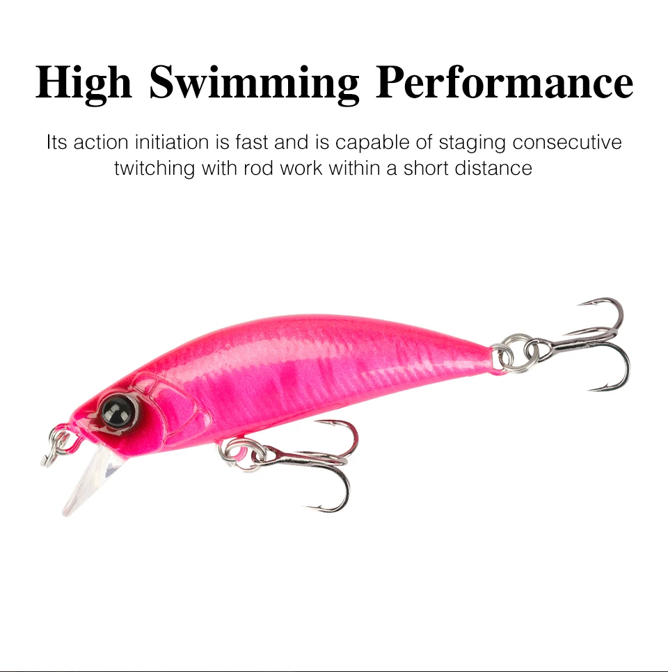 TSURINOYA 50mm 5g Sinking Minnow Angeln Locken INTRUDER 50S TROUT Künstliche Jerkbait Harten Köder Hecht Wobbler Stream crankbait – Detail 10
