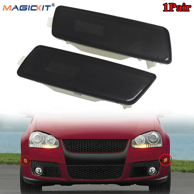 Передние черные линзы MagicKit для бампера боковые габаритные огни указатели