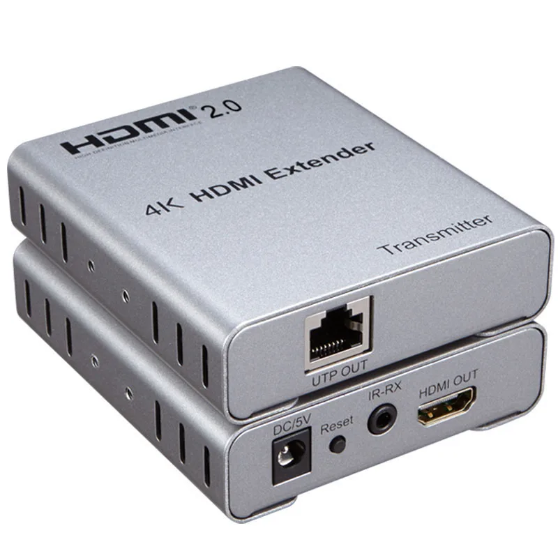 4K 60Hz HDMI 2.0 Extender 50M 1080P 60M 80M Via Cat 6 6A CAT6 RJ45 Ethernet Cable UTP Transmitter Receiver HDR DVD PC To TV | Электроника