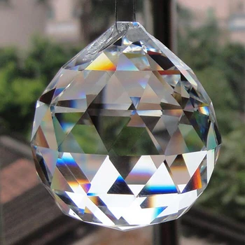 

5pcs Feng Shui Pendant Gift Suncatcher Prism Faceted Chandelier Crystal Ball DIY Home Rainbow Catcher Decoration Hanging Wedding