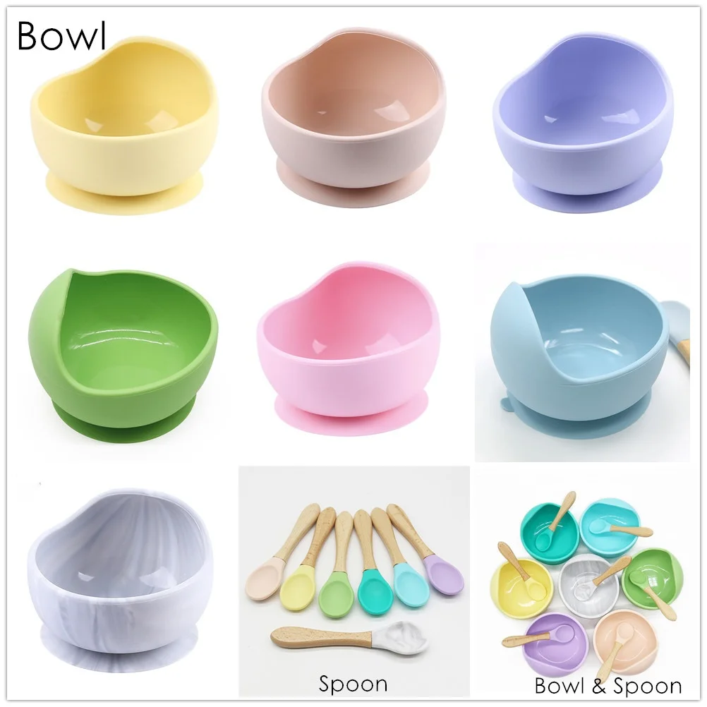 1 Takim Silikon Bebek Besleme Kasesi Sofra Su Gecirmez Kasik Kaymaz Canak Comlek Bpa Ucretsiz Silikon Yemekleri Bebek Kase Bebek Tabagi Dishes Aliexpress