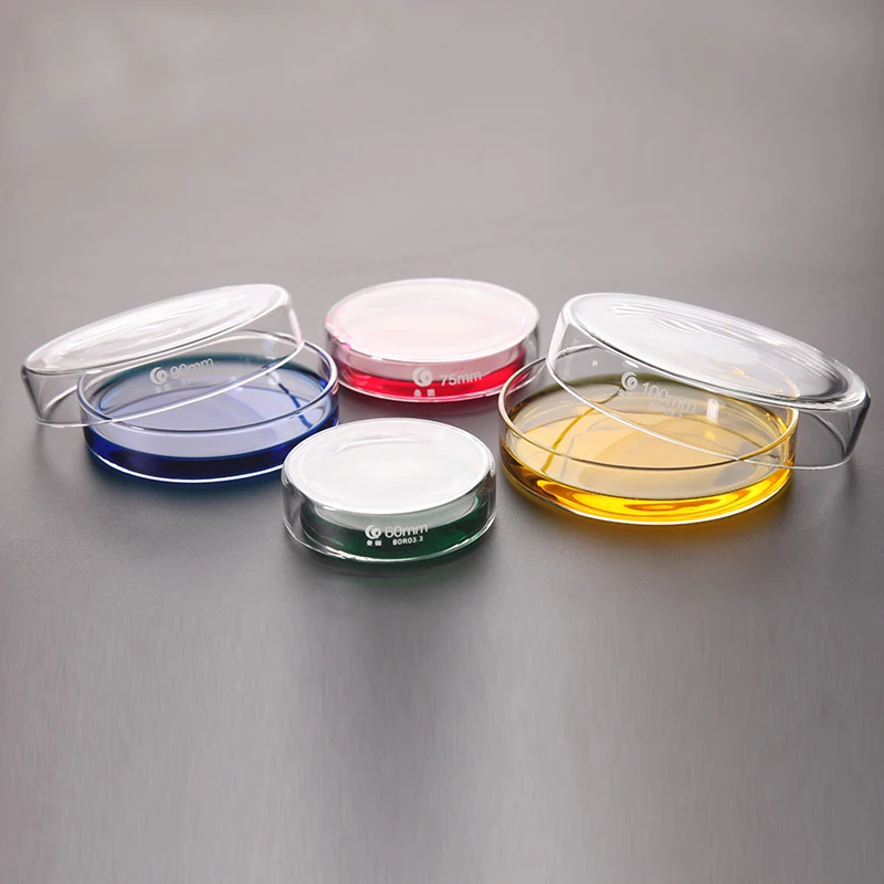 10 шт./упак. 60 мм Стеклянная Чашка Петри бактерий чашка для культивирования боросиликатного Стекло оборудование для химической лаборатории