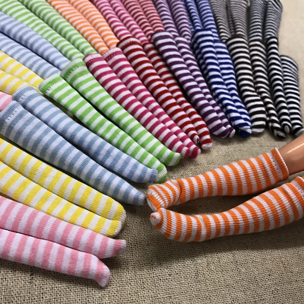 Fashion Stripe Socks For 1/6 Kids Doll Blyth Doll Clothes Accessories 1Pair plush doll accessories,doll clothes accessories,doll accessories