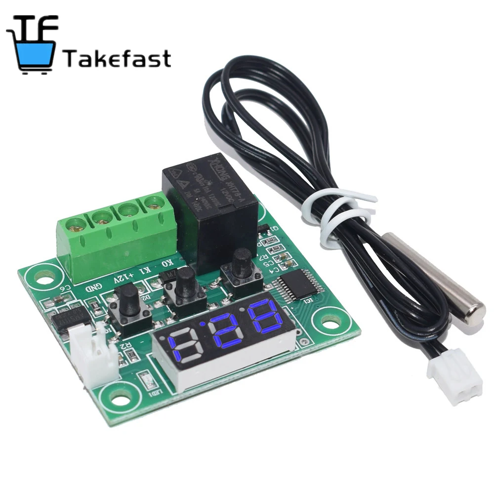 W1209BlueRedlightDC12Vheatcooltempthermostattemperature