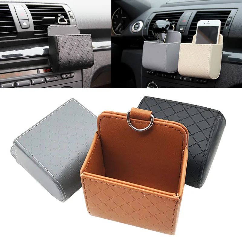 Car Storage Bag Outlet Vent Tidy Storage Box Car Organizer Auto Interior Accessories Pocket