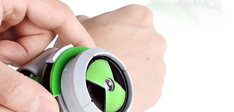 BEN10 Omnitrix Bréagáin Kids WatchChildren 3D Teilgeoir Watch Ben10 Fíoracha Anime Múnla Bréagáin PVC do Bhuachaillí Bronntanais Breithlá