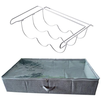 

1 Pcs Oversized Cotton and Linen Storage Box Fabric Foldable Storage Box & 2 Pcs Refrigerator Kitchen Rack Shelf