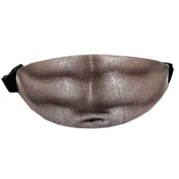 

Men Fat Beer Belly Dad Bags Fake Hairy Funny PU Packs Flesh Color Daddy Money Pouch Waist Pocket Bag for Smart Phone Accessories