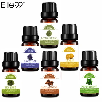 

Elite99 10ml Pure Essential Oils 6pcs/set Relieve Stree Lavender Sandalwood Tea Tree Humidifier Aromatherapy Peppermint Lemon