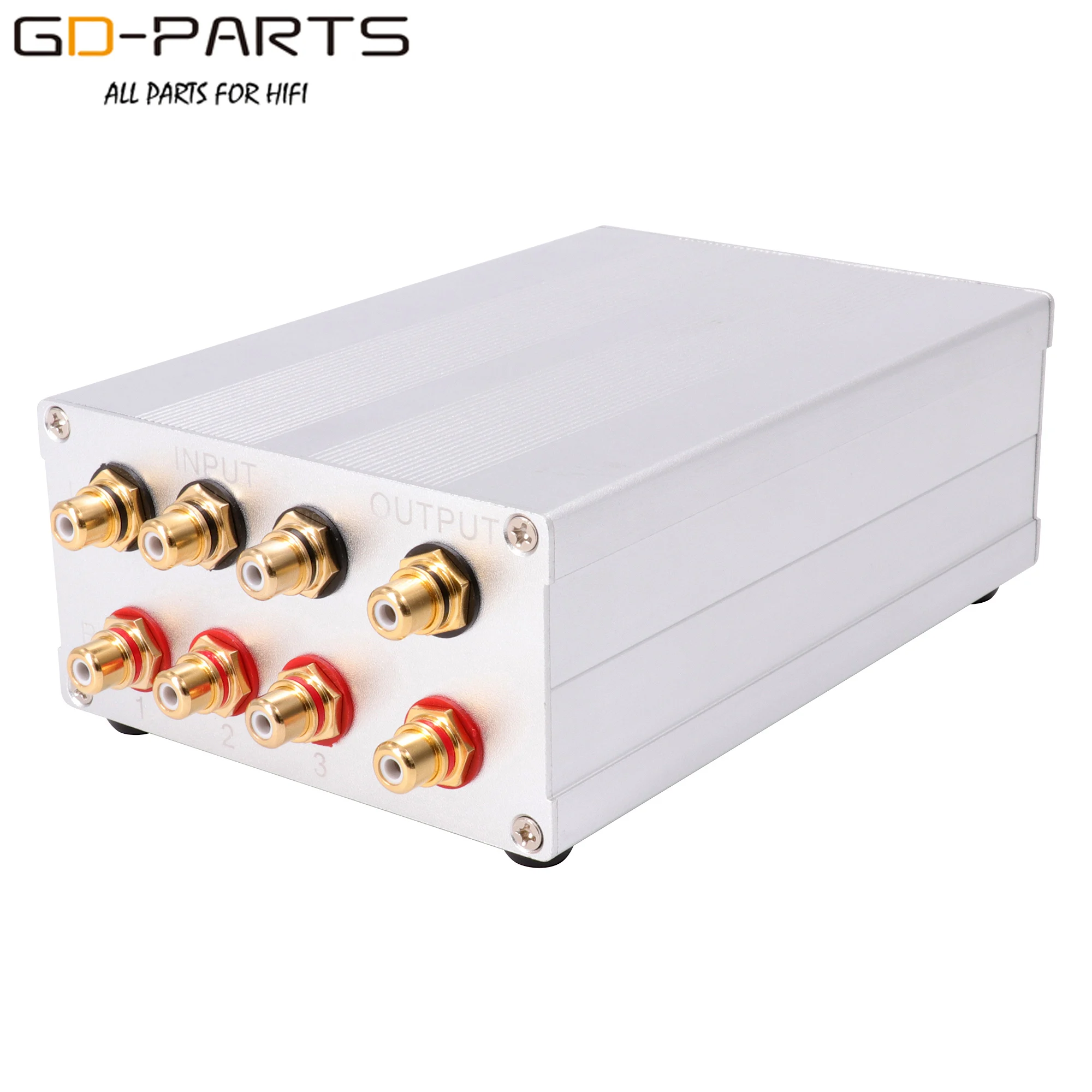 Fontes de Sinal de Áudio Banhado a Ouro Maneiras Interruptor Trocador Divisor Chassis Alumínio Rca Jacks Wbt Solda Ptfe Fio 3 1:3 - Image 6