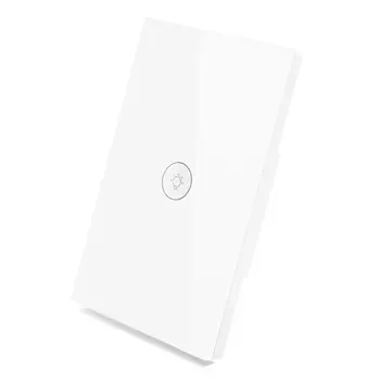 

HFES WiFi Smart Wall Light Switch Glass Touch-Panel Wireless Remote Control by Mobile APP Anywhere Compatible with Alexa,Timing