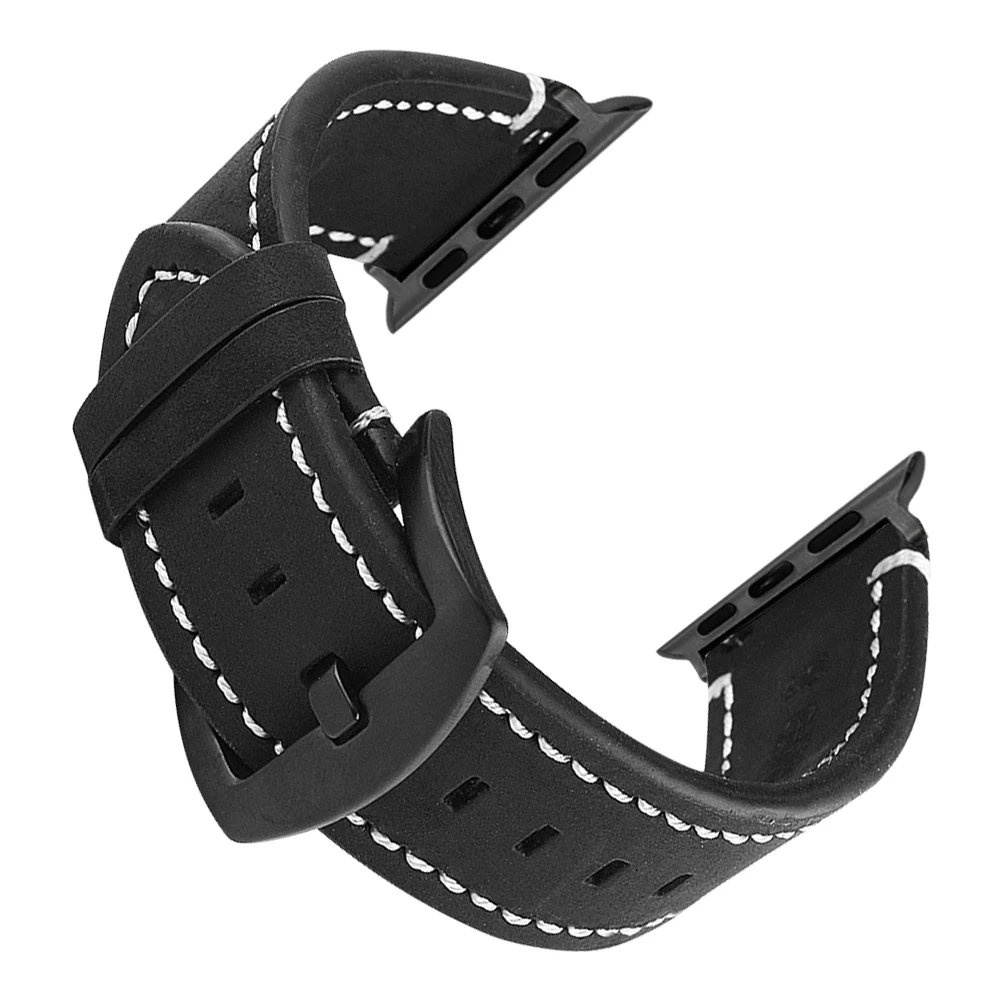 

Leather strap For Apple watch band 44 mm 40mm 42mm 38mm Retro Cow watchband for iWatch bracelet for Apple watch serie 5 4 3 44mm