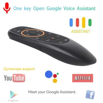 

AMKLE G10 Voice Remote Control 2.4G Wireless Gyroscope Air Fly Mouse MIC IR Learning for Android tv box T9 H96 MECOOL XIAOMI