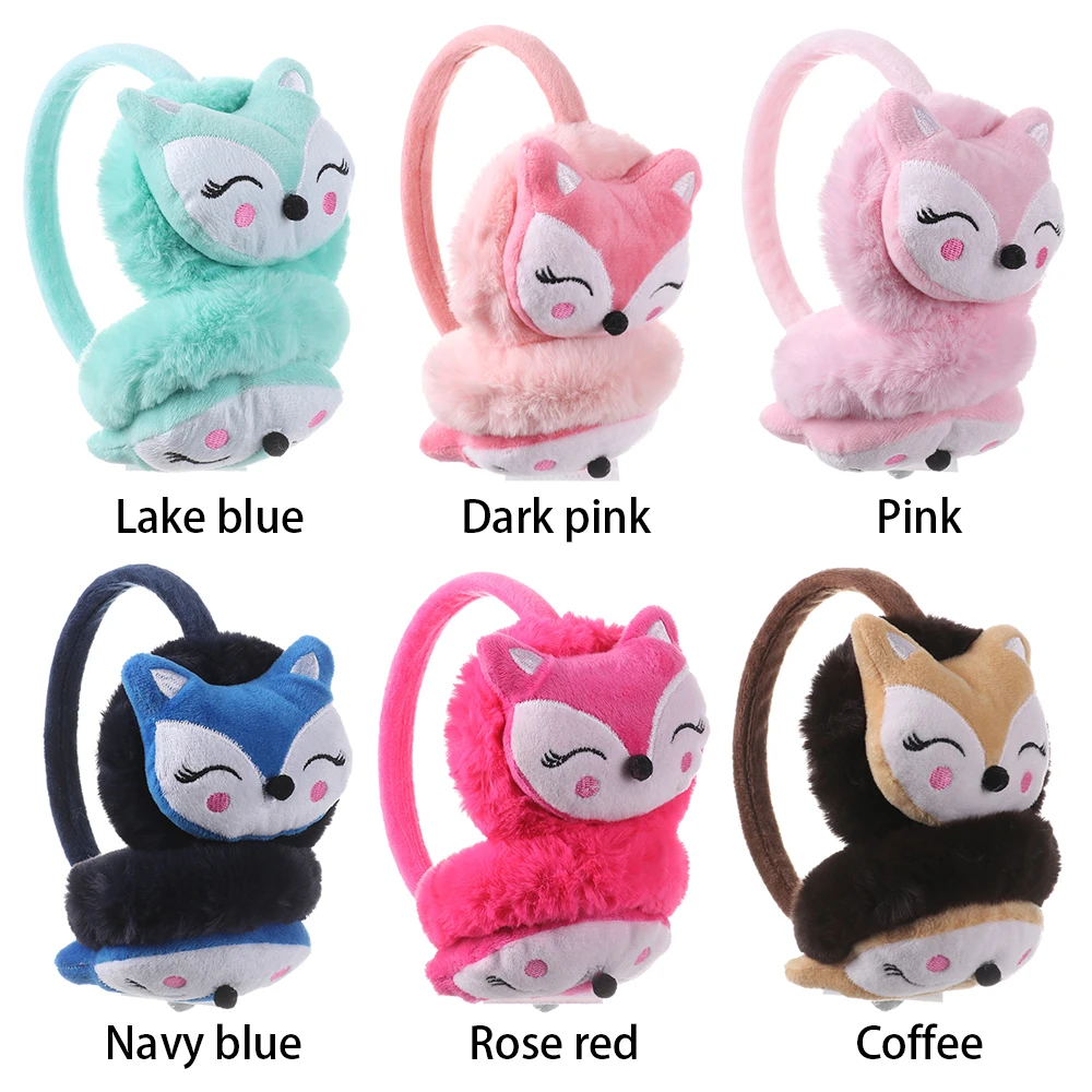 New Women Cute Rabbit Warm Earmuffs Girls Cartoon Thicken Cotton Warmth Ear Muffs Autumn Winter Ear Protection Earmuffs