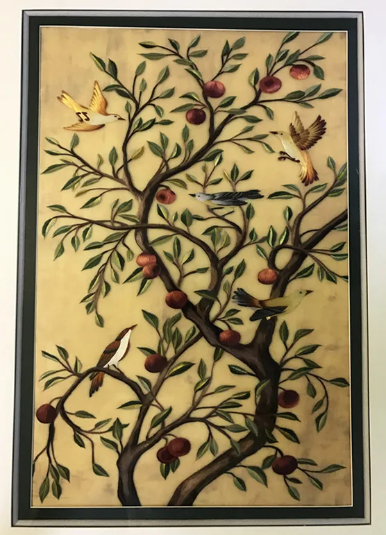 Handmade Mulberry Silk Finished Suzhou Embroidery Quality Goods Home Decor,Happy tree - Цвет: A
