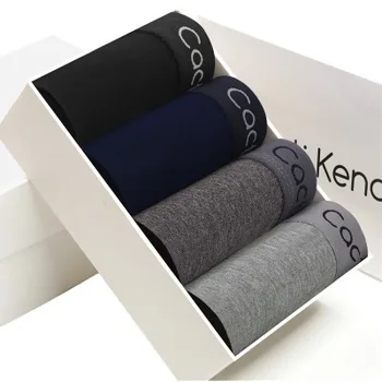 

C Men'S Underwear K Pure Cotton Sexy Boxers Medium Waist Breathable Plus-Sized Gift Box