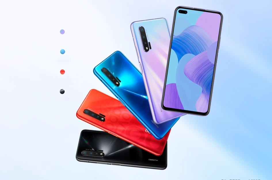 huawei Nova 6, 5G NR, 8 ГБ, 128 ГБ, Kirin 990, четыре ядра, 6,57 дюймов, 2400x1080 P, полный экран, 3 камеры заднего вида, 2 фронтальные камеры, сотовый телефон