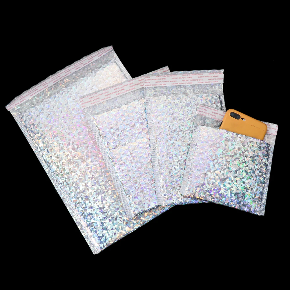 5Pcs Laser Bubble Envelope Foam Foil Shipping Mailing Bag Bubble Mailer