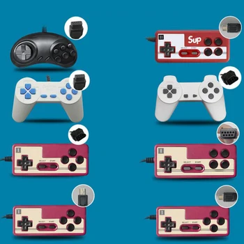 

FC controller red and white Machine 7 Hole 9 Hole Android Mini USB Interface joystick For Nintend SEGA FC Game Machine