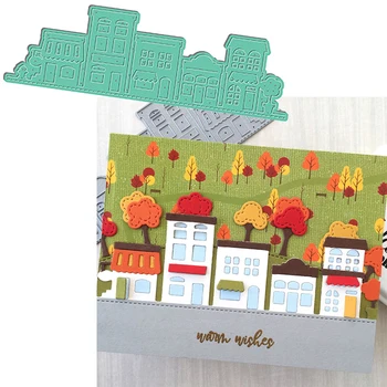 

Houses Border Metal Cutting Dies Buildings Die Cuts For Card Making 2020