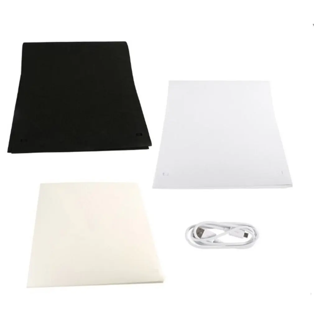 

2019 Mini Folding Lightbox Photography Photo Studio Softbox LED Light Soft Box Photo Background Kit Light box for DSLR Camera