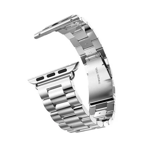 Ремешок из нержавеющей стали для apple watch, ремешок 42 мм, 38 мм, версия apple atch 4 5 44 мм 40 мм наручных часов iwatch серии 5/4/3/2/1 браслет ремешок для часов - Цвет ремешка: silver