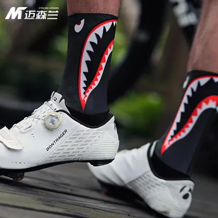 

MYSENLAN Cycling socks printing quick-drying breathable socks sports running men and women bicycle road bike riding equipment