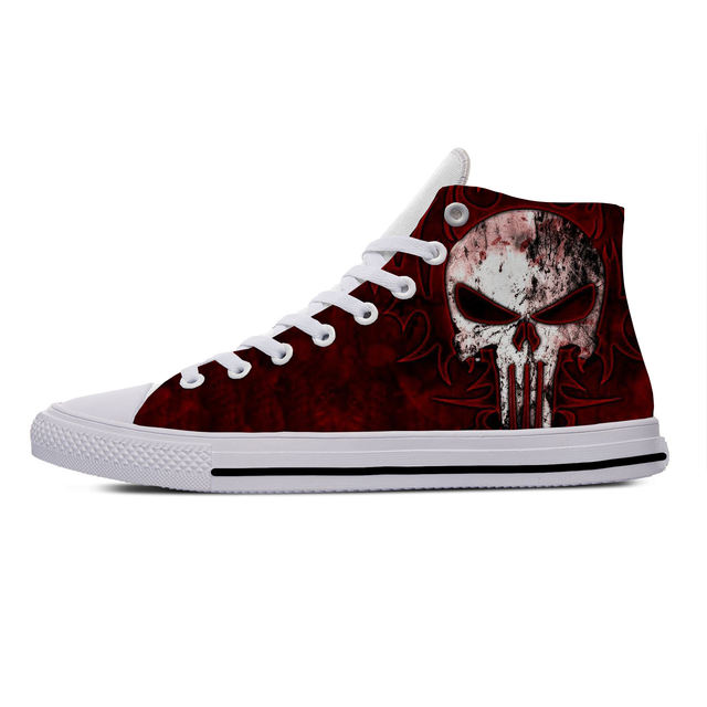 SKULL PUNISHER THEMED HIGH TOP SHOES (5 VARIAN)