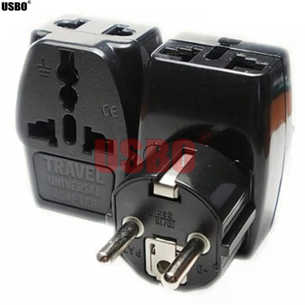 Черный 16A 250V 4,8 MM 3-into-1EU Германия, Франция, Корея, Польша штепсельный переходник под зарядное устройство Универсальный конвертер с патроном type-F