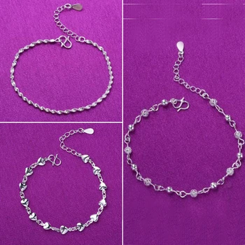 

925 Sterling Lovely Cute Exquisite Hollow Ball Charm Beads Bracelet Chain Bracelets Armband Pulsera Fashion Jewelry