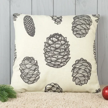 

Decorative pillow with photo printing "Cones" 40x40 cm