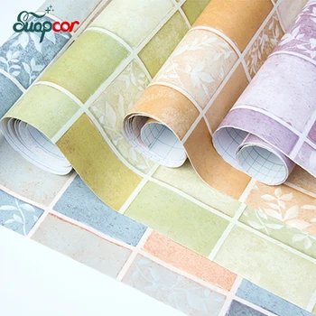 

Self-adhesive Plaid Wallpaper Kitchen Oil-proof Wall Stickers Toilet Bathroom Moisture-proof Home Decor Waterproof Tile Sticker